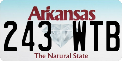 AR license plate 243WTB