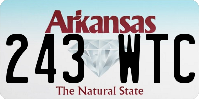 AR license plate 243WTC