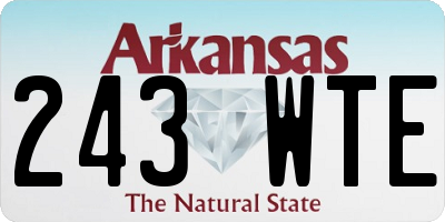 AR license plate 243WTE