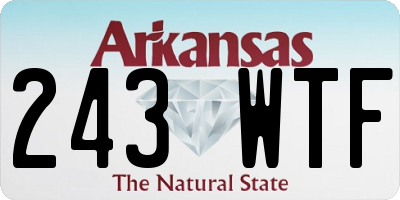 AR license plate 243WTF