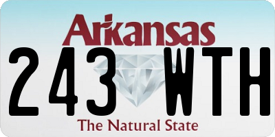 AR license plate 243WTH