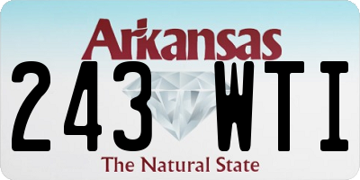 AR license plate 243WTI