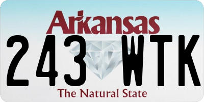 AR license plate 243WTK