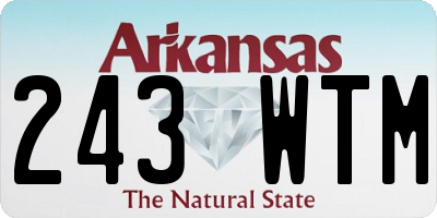 AR license plate 243WTM