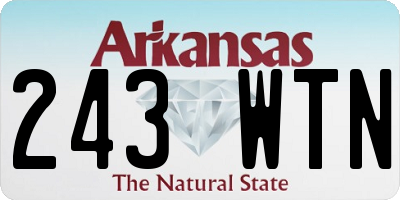 AR license plate 243WTN