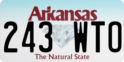 AR license plate 243WTO