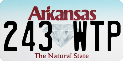 AR license plate 243WTP