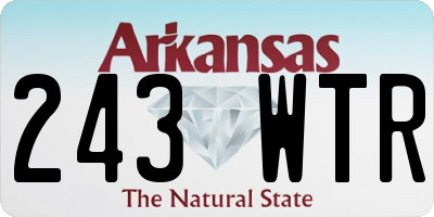 AR license plate 243WTR