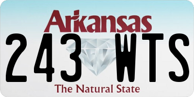AR license plate 243WTS