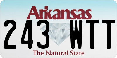 AR license plate 243WTT