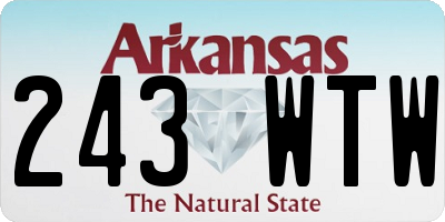 AR license plate 243WTW
