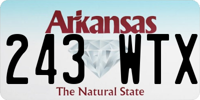 AR license plate 243WTX