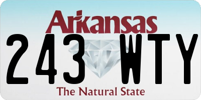 AR license plate 243WTY