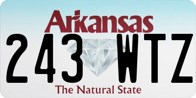 AR license plate 243WTZ
