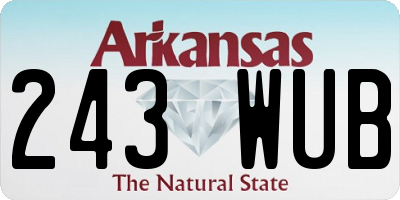 AR license plate 243WUB