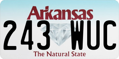 AR license plate 243WUC