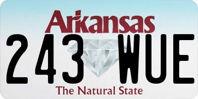 AR license plate 243WUE