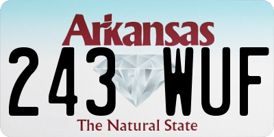 AR license plate 243WUF