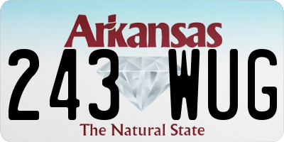 AR license plate 243WUG