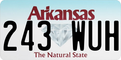 AR license plate 243WUH