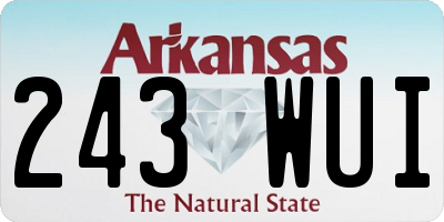 AR license plate 243WUI