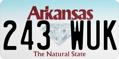 AR license plate 243WUK