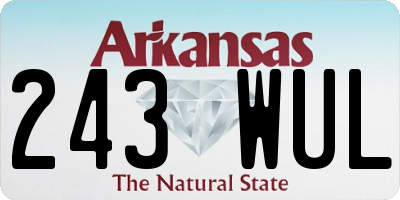 AR license plate 243WUL