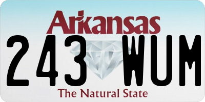 AR license plate 243WUM