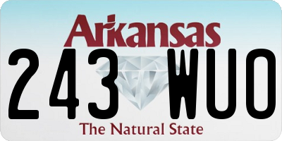 AR license plate 243WUO