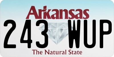 AR license plate 243WUP