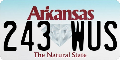 AR license plate 243WUS