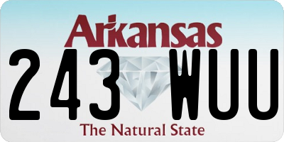 AR license plate 243WUU