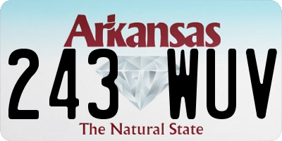 AR license plate 243WUV