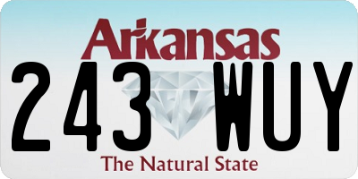 AR license plate 243WUY