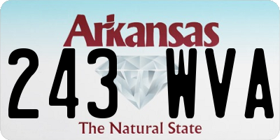 AR license plate 243WVA