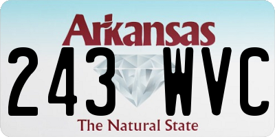 AR license plate 243WVC