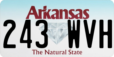 AR license plate 243WVH