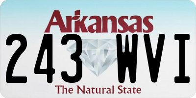 AR license plate 243WVI