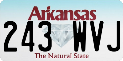 AR license plate 243WVJ