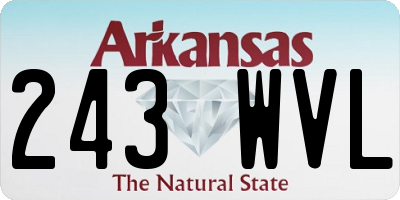 AR license plate 243WVL