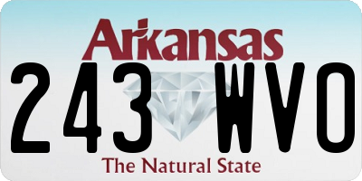 AR license plate 243WVO