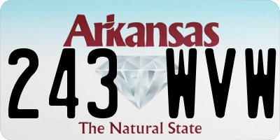 AR license plate 243WVW