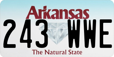 AR license plate 243WWE