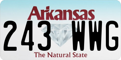 AR license plate 243WWG