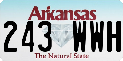 AR license plate 243WWH