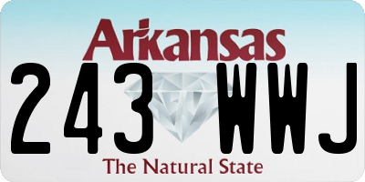 AR license plate 243WWJ