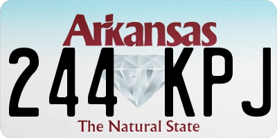 AR license plate 244KPJ