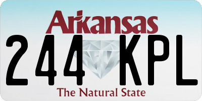 AR license plate 244KPL