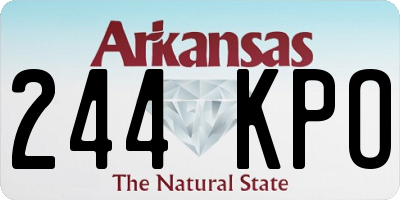 AR license plate 244KPO