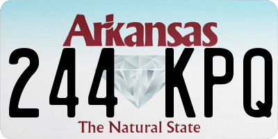 AR license plate 244KPQ